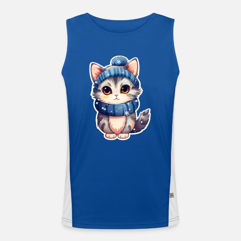 Snow kittens Men's Functional Contrast Tank Top 