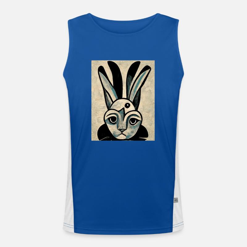 Hase abstrakt Funktionelles Kontrast-Tank Top für Männer 