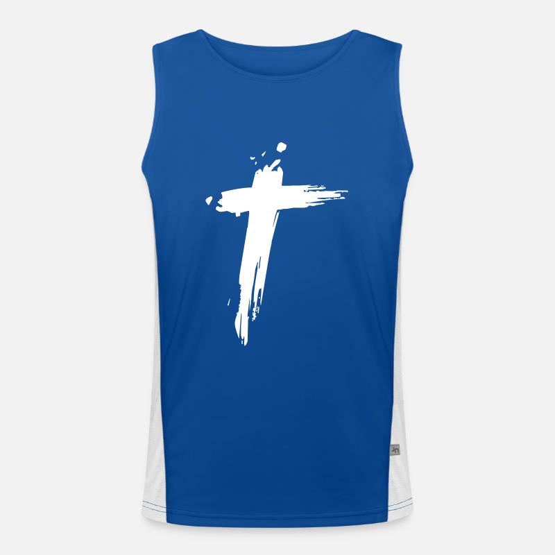 Kreuz Funktionelles Kontrast-Tank Top für Männer 