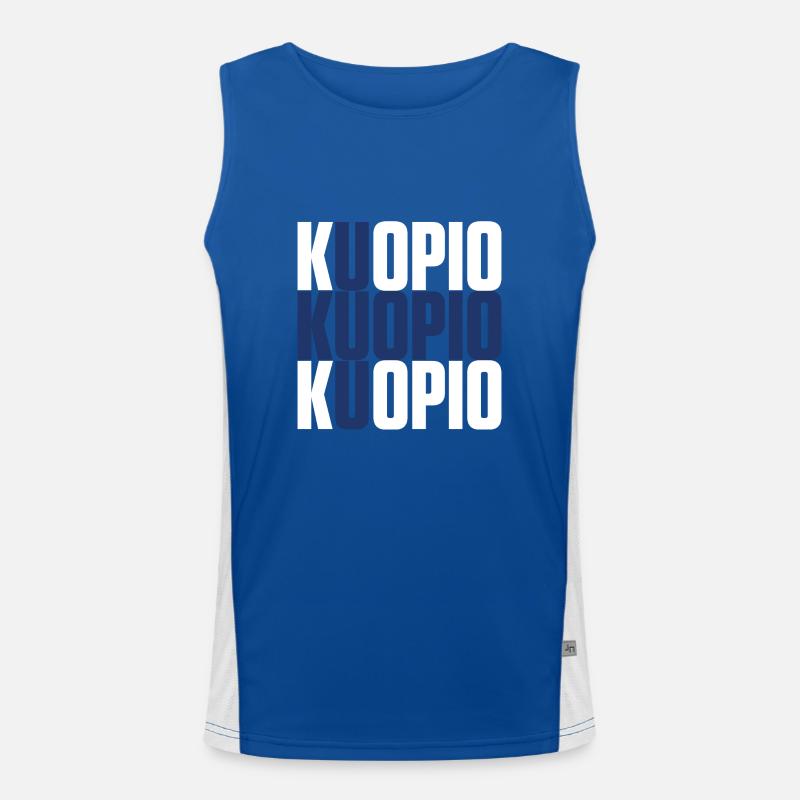 Kuopio Finlande Drapeau Débardeur respirant contrasté Homme 