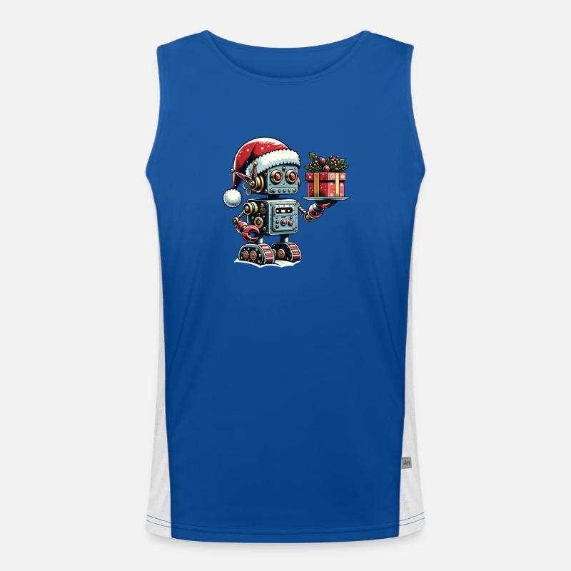 Robot de Noël - Cadeaux pour le Père Noël Débardeur respirant contrasté Homme 