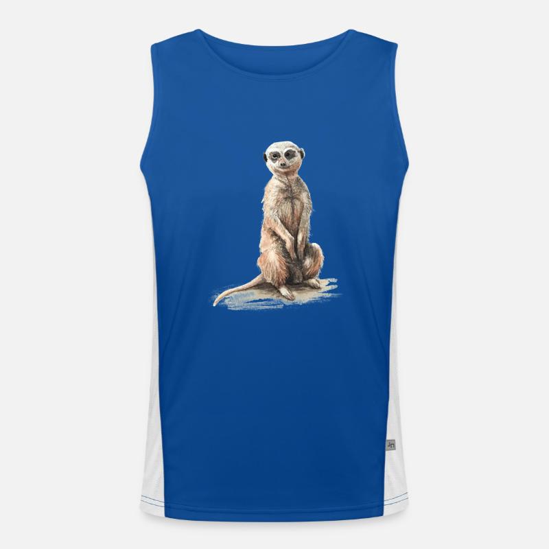 Erdmännchen Funktionelles Kontrast-Tank Top für Männer 