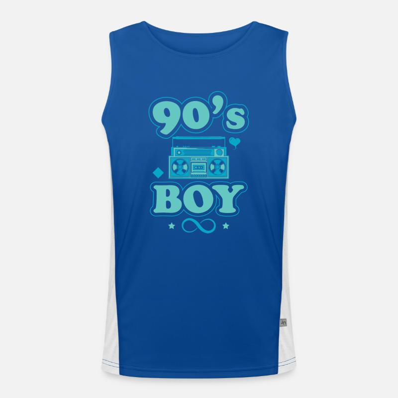 1990iger Sprüche 90s Geschenksidee Funktionelles Kontrast-Tank Top für Männer 