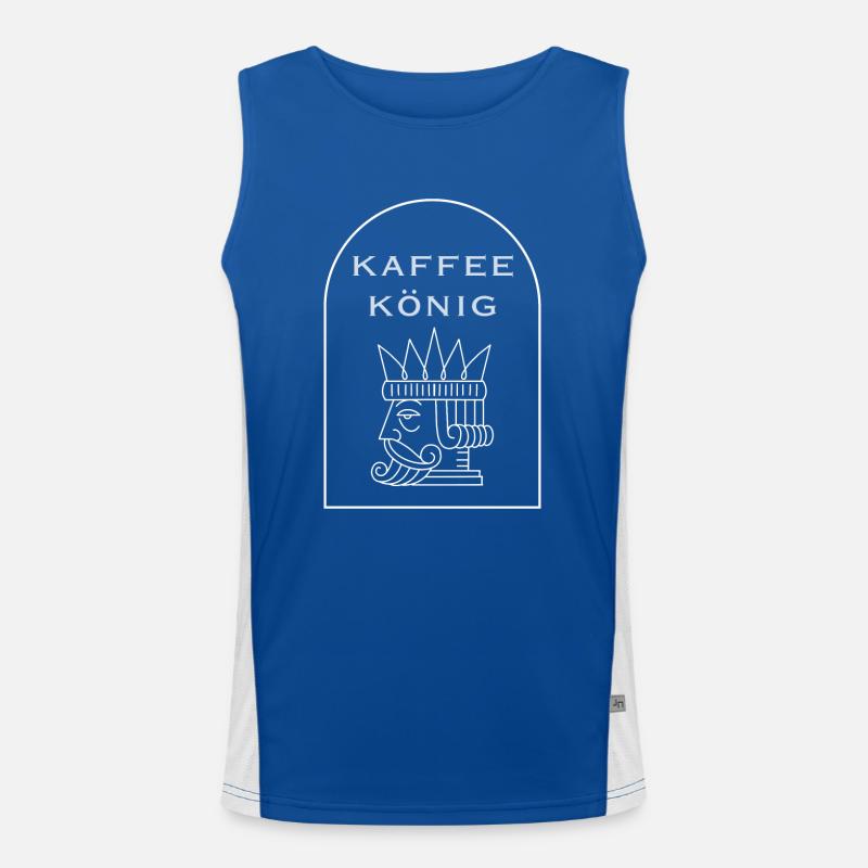 Kaffee König Funktionelles Kontrast-Tank Top für Männer 