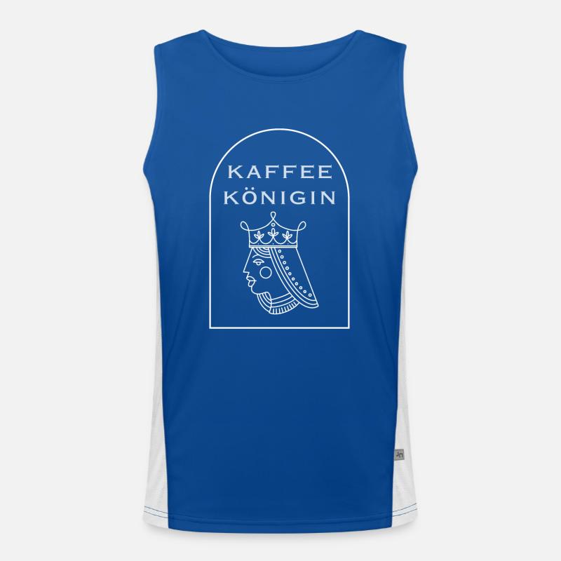 Kaffee Königin Funktionelles Kontrast-Tank Top für Männer 