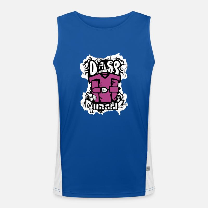 Grafitti - Design Funktionelles Kontrast-Tank Top für Männer 