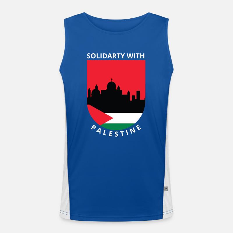 Free Palestine Men's Functional Contrast Tank Top 