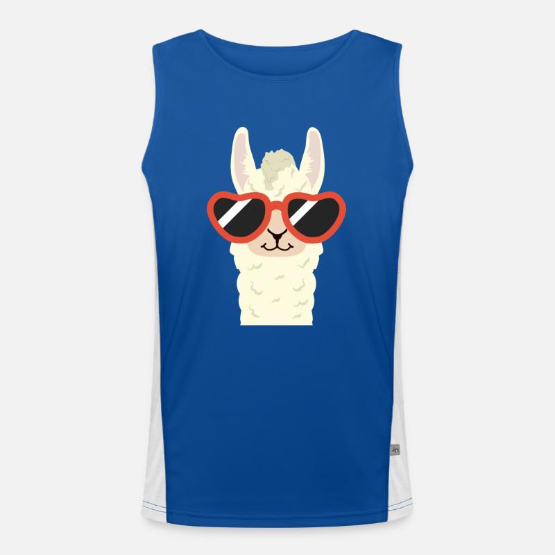 Coole Lama Funktionelles Kontrast-Tank Top für Männer 