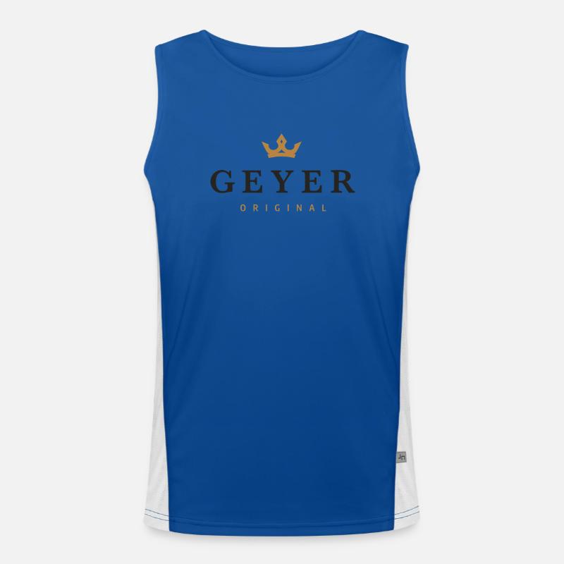 Geyer Cognome originale Canotta sportiva da uomo in contrasto cromatico 