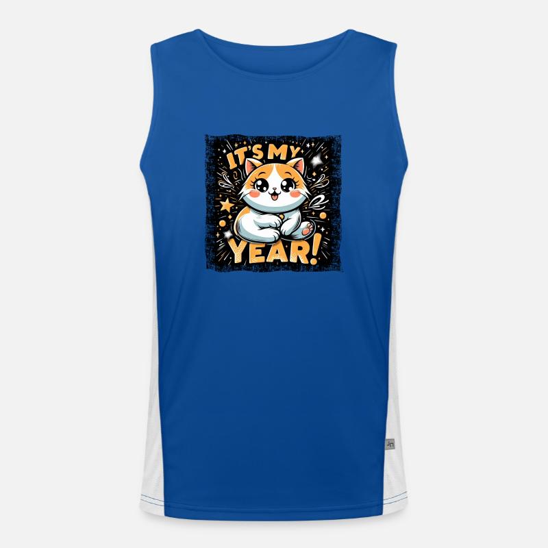 Katze und Sylvester - Das wird mein Jahr! Funktionelles Kontrast-Tank Top für Männer 