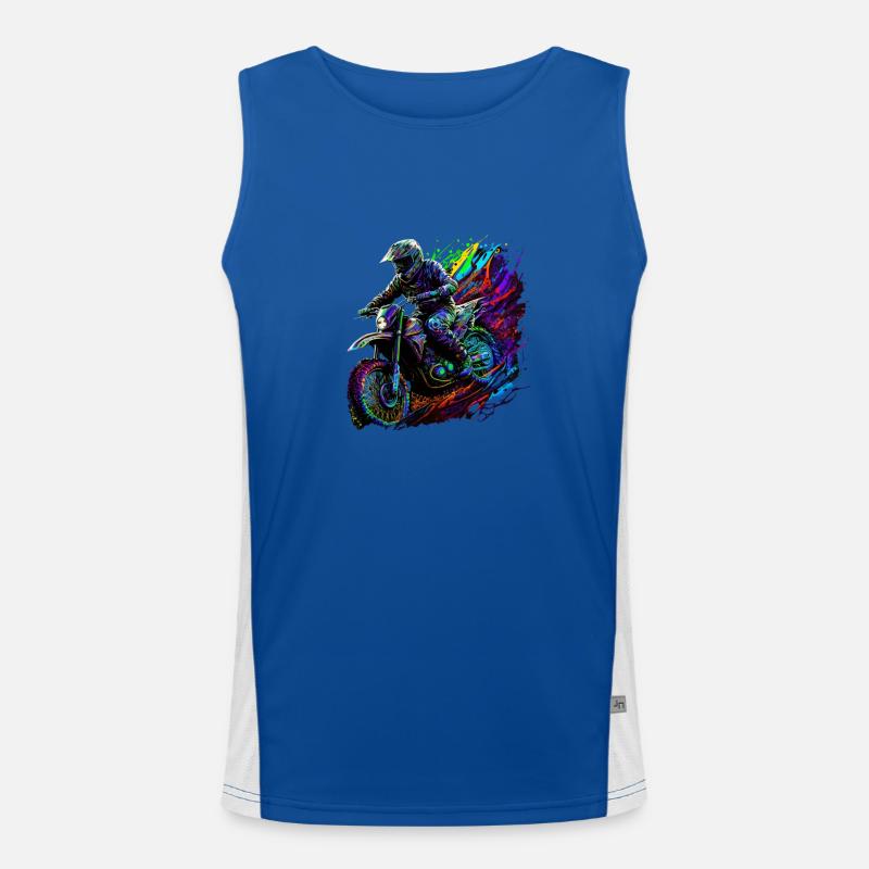 Motocross Liebe Funktionelles Kontrast-Tank Top für Männer 