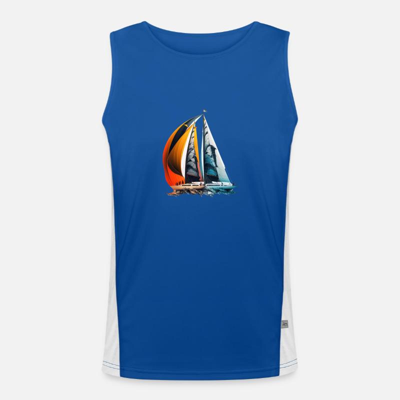 Segelschiffe bei einer Regatta Funktionelles Kontrast-Tank Top für Männer 