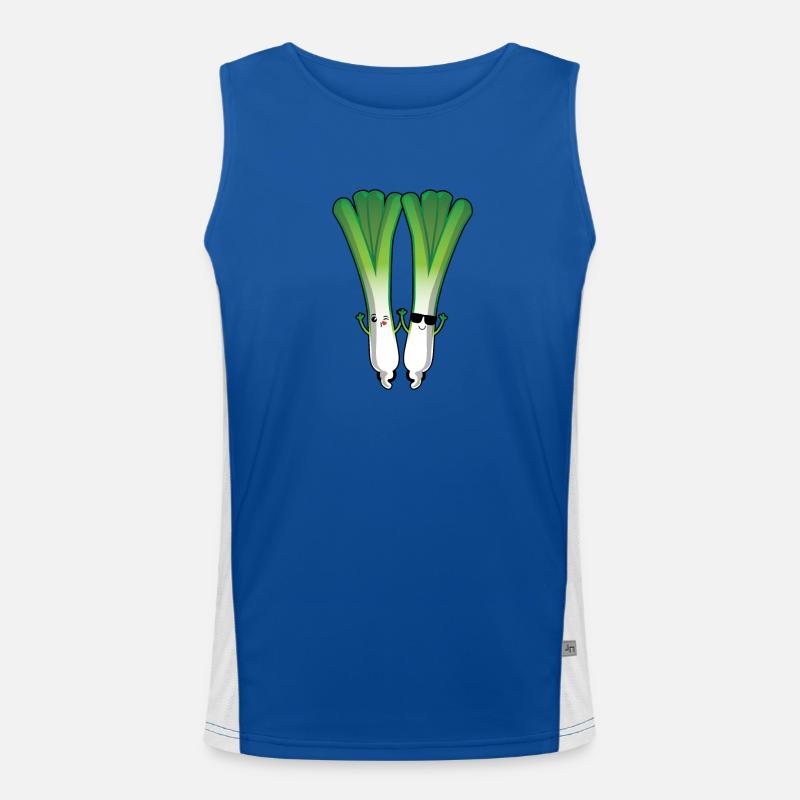 Leeks on leek leeks Men's Functional Contrast Tank Top 