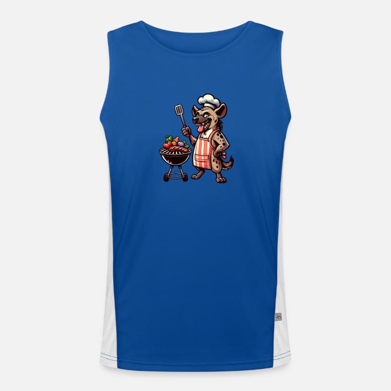 Summer BBQ with Chef Hyena - Men's Functional Contrast Tank Top - royal/white