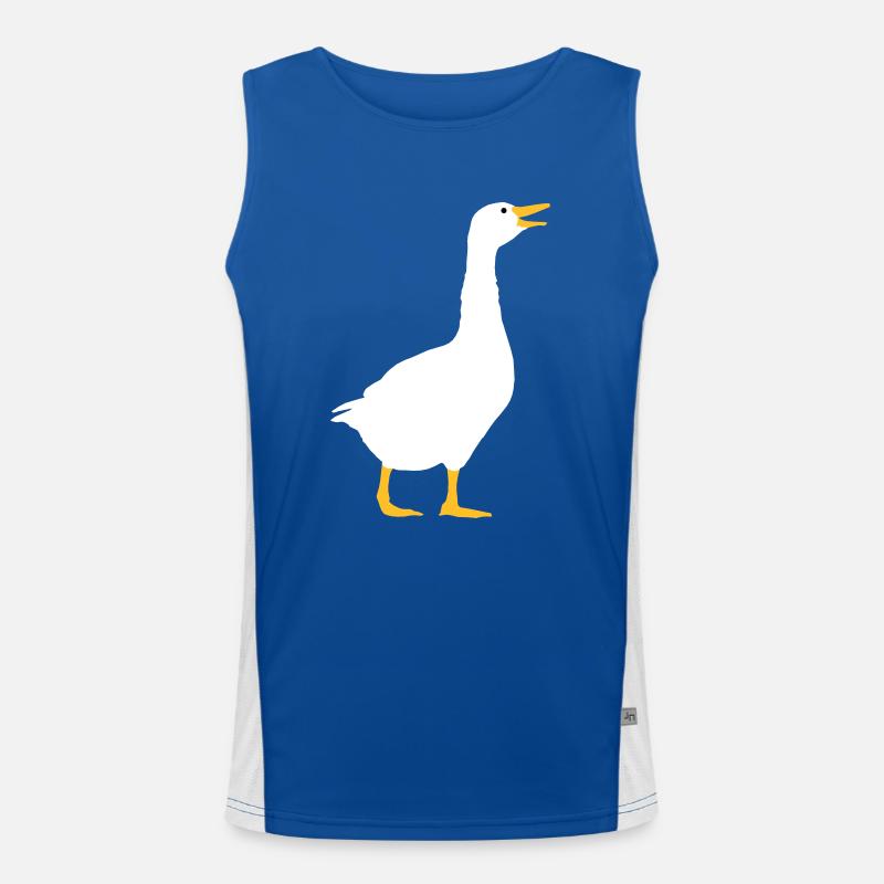 Laughing goose design - Men's Functional Contrast Tank Top  - royal/white