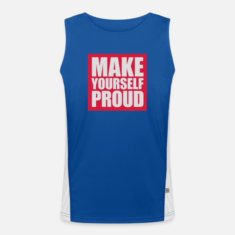 make yourself proud quote Men's Functional Contrast Tank Top 