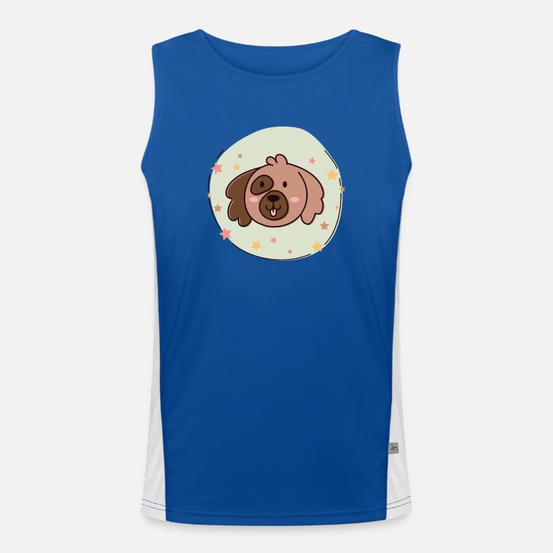 Hund Funktionelles Kontrast-Tank Top für Männer 