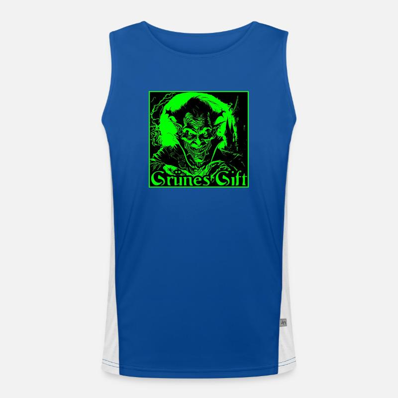 Dracula, grünes Gift Funktionelles Kontrast-Tank Top für Männer 