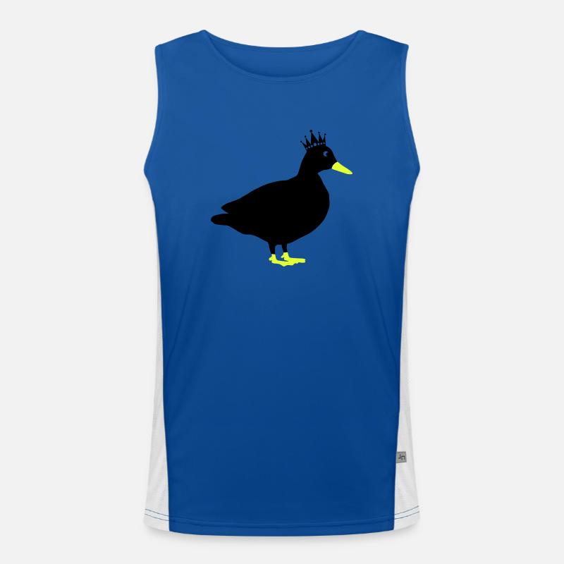 Duck Comic King - Men's Functional Contrast Tank Top  - royal/white