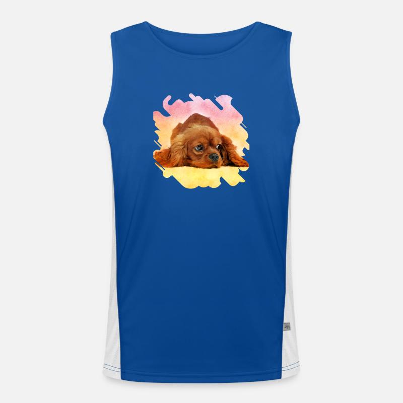 Cavalier King Charles Spaniel Men's Functional Contrast Tank Top 