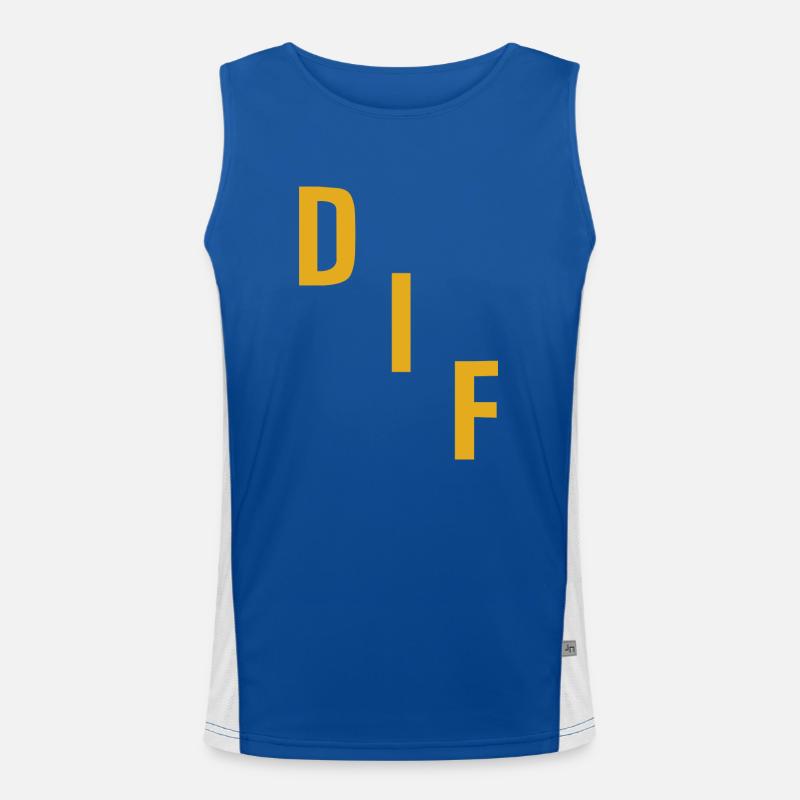 Degerfors - Men's Functional Contrast Tank Top  - royal/white