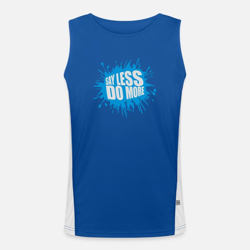 say less do more - Men's Functional Contrast Tank Top  - royal/white