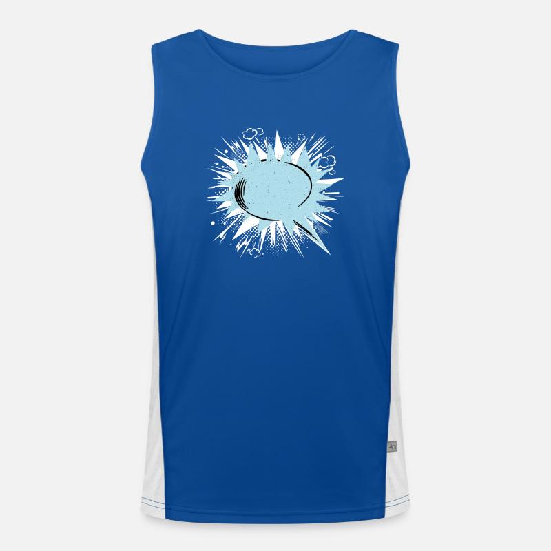 Speech bubble empty - Men's Functional Contrast Tank Top  - royal/white