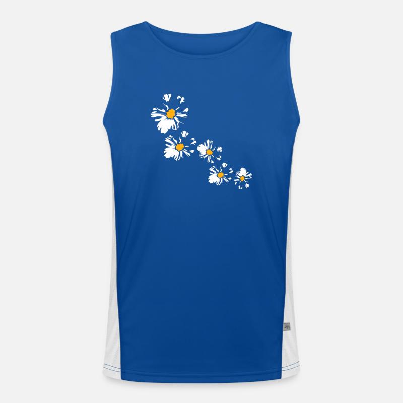 Many Pretty Flowers Colorful Decorative Pattern Beautiful Men's Functional Contrast Tank Top 