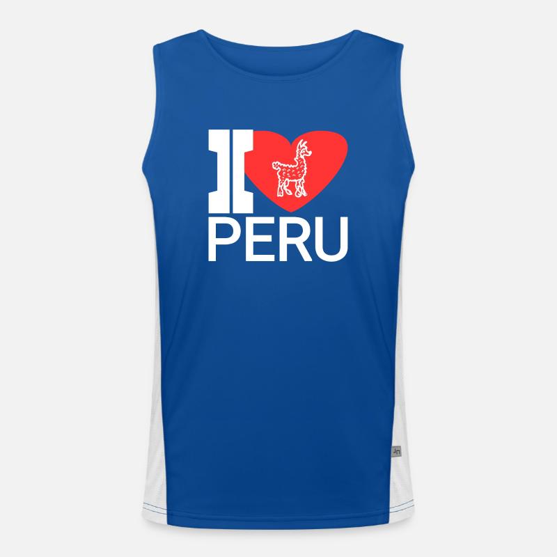 Lieblingsland peru Funktionelles Kontrast-Tank Top für Männer 