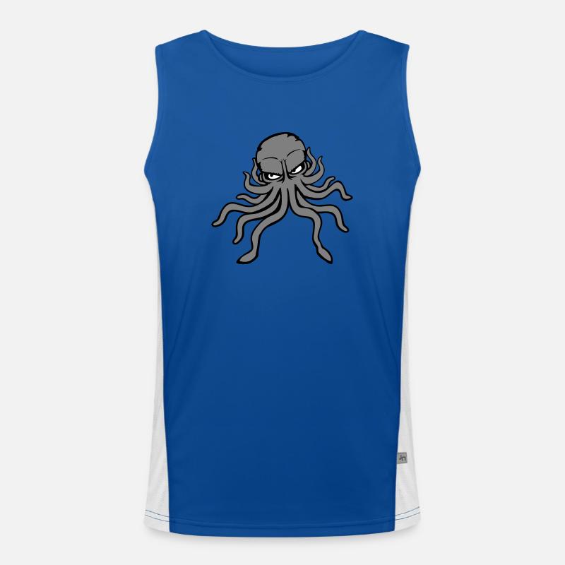Octopus, octopus, octopus, cephalopod, evil eye Men's Functional Contrast Tank Top 