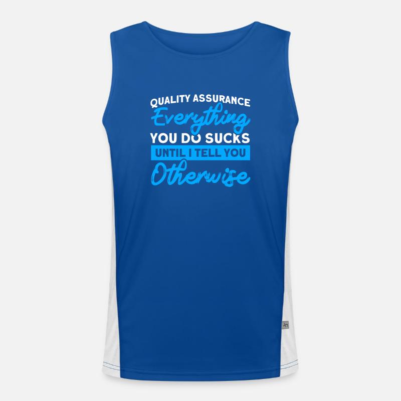 QA Engineer QA Tester Software Tester Men's Functional Contrast Tank Top 