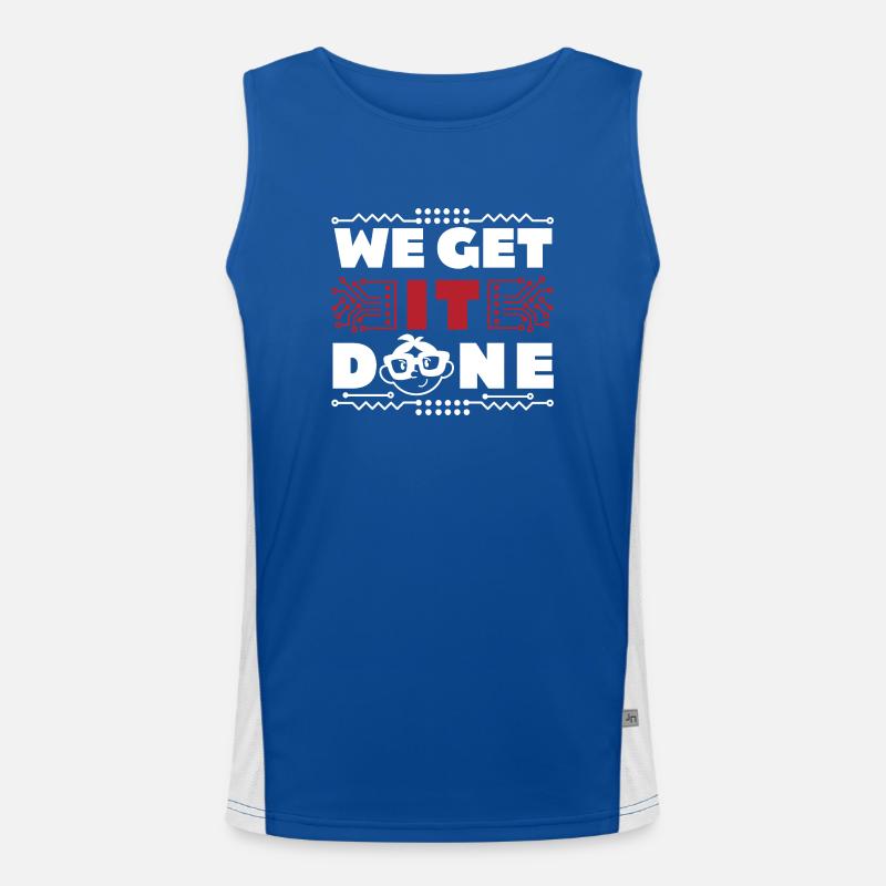 We get IT done IT-Fachmann Informatiker Computer Funktionelles Kontrast-Tank Top für Männer 