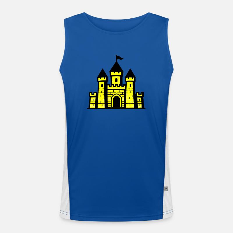 Castle Middle Ages Castle Men's Functional Contrast Tank Top 