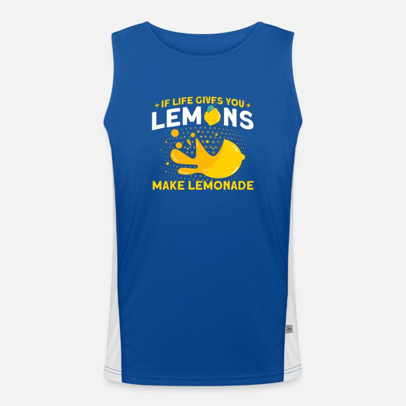 Jus de citron Jus de citron Limonade Débardeur respirant contrasté Homme 