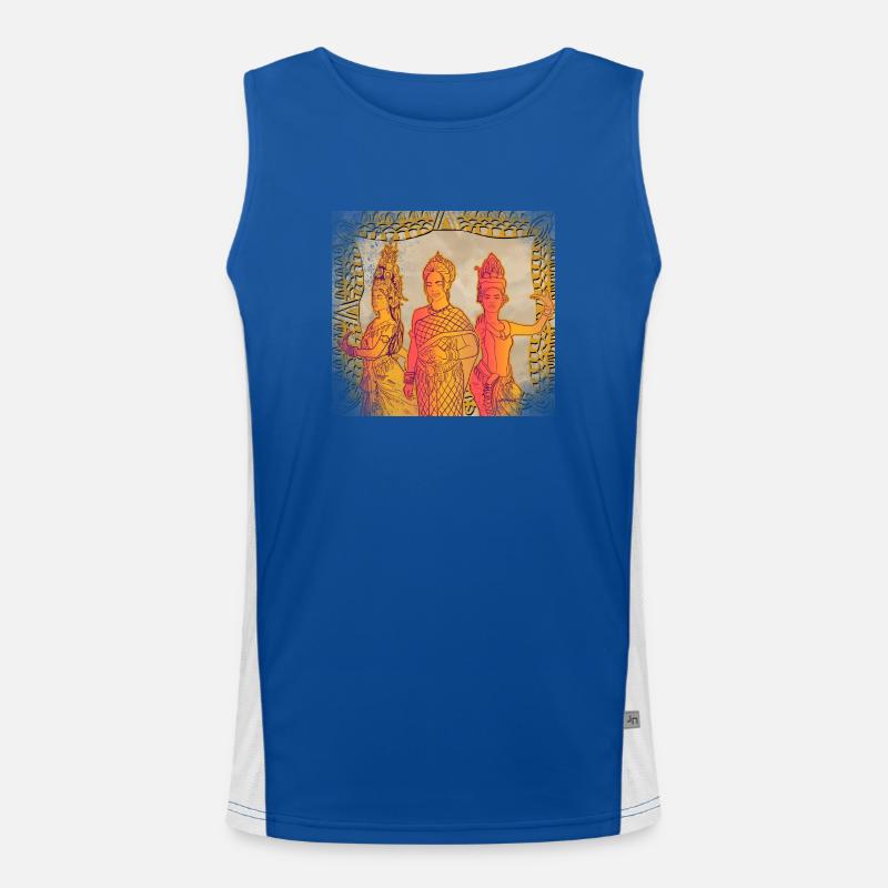 Cambodia Tradition Dance Khmer Apsara I Gift Men's Functional Contrast Tank Top 