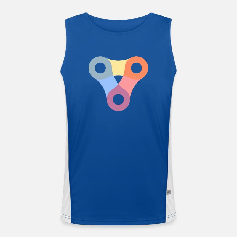 Bicycle chain Men's Functional Contrast Tank Top 
