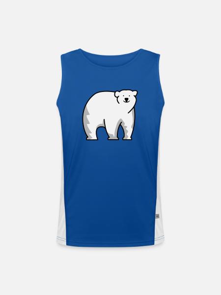 Eisbär - Funktionelles Kontrast-Tank Top für Männer  - Royal/Weiß