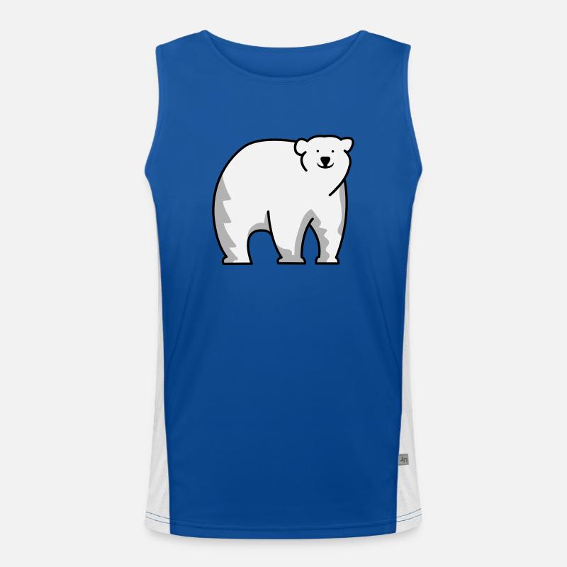Polar bear - Men's Functional Contrast Tank Top  - royal/white
