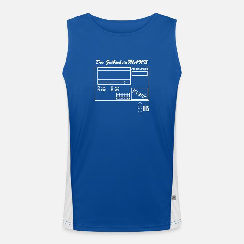 Der GelbscheinMANN Funktionelles Kontrast-Tank Top für Männer 