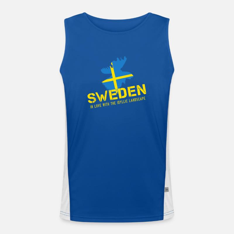 Suède Sverige Schwede Débardeur respirant contrasté Homme 