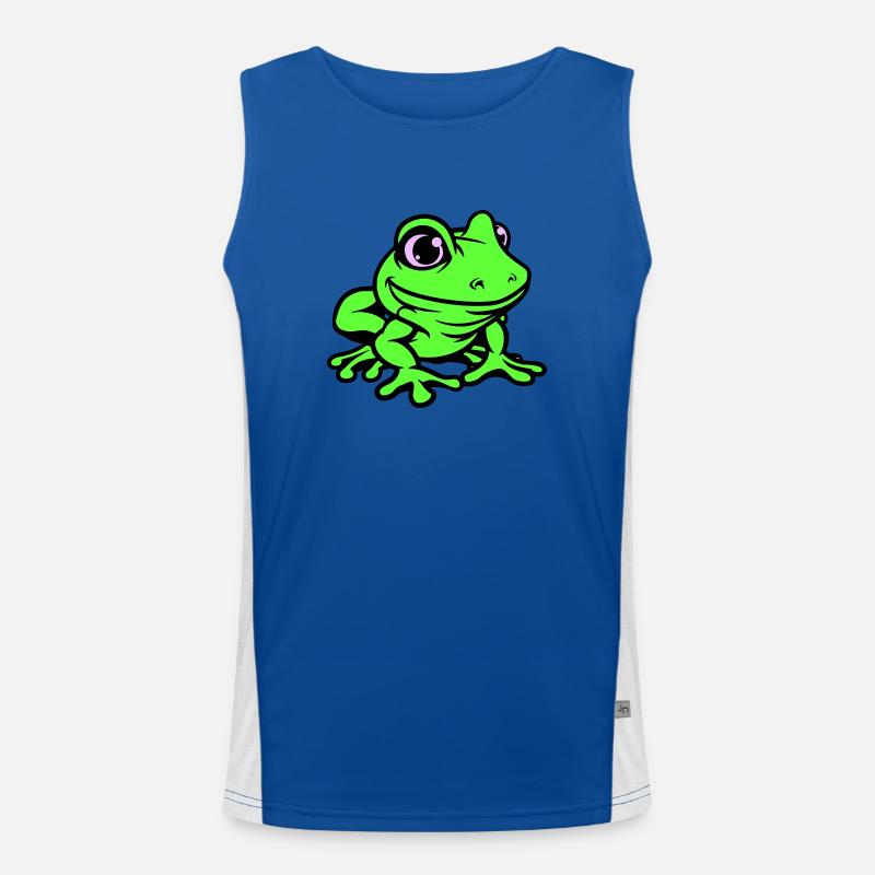 frosch comic Funktionelles Kontrast-Tank Top für Männer 