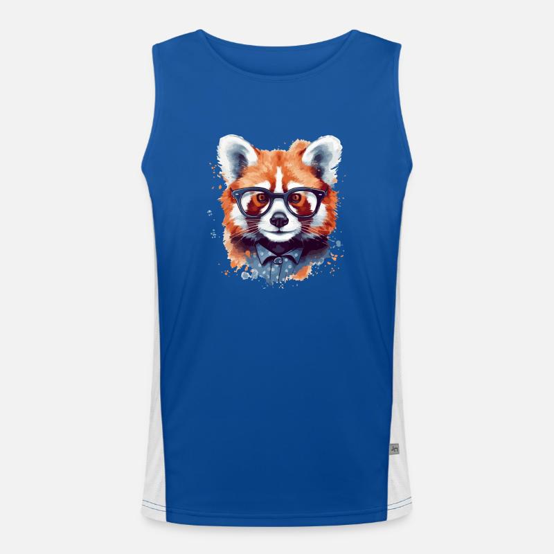 Eli the red panda - Men's Functional Contrast Tank Top - royal/white