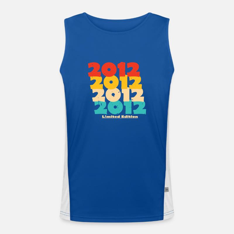 2012: Limited Edition - 12th Anniversary - Men's Functional Contrast Tank Top  - royal/white
