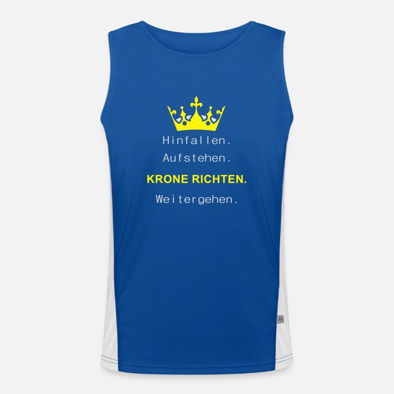 Krone Richten Funktionelles Kontrast-Tank Top für Männer 