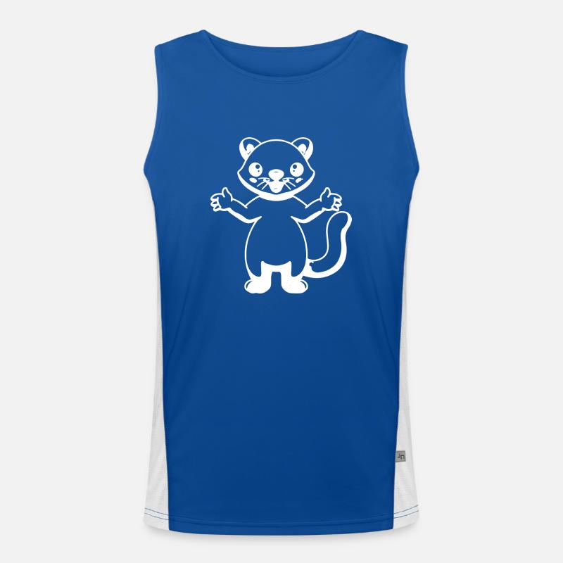 DOG CAT PET Funktionelles Kontrast-Tank Top für Männer 