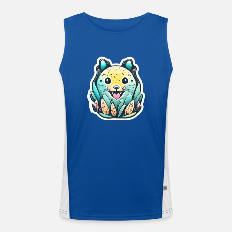 Frühlingsrobbe Funktionelles Kontrast-Tank Top für Männer 