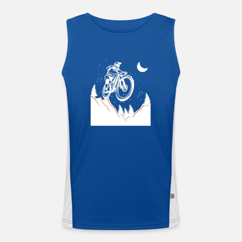 MTB Mountainbike Biker Funktionelles Kontrast-Tank Top für Männer 