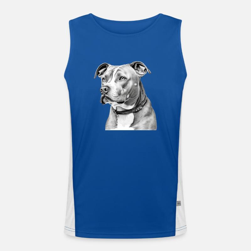 Zion der Pitbull Funktionelles Kontrast-Tank Top für Männer 