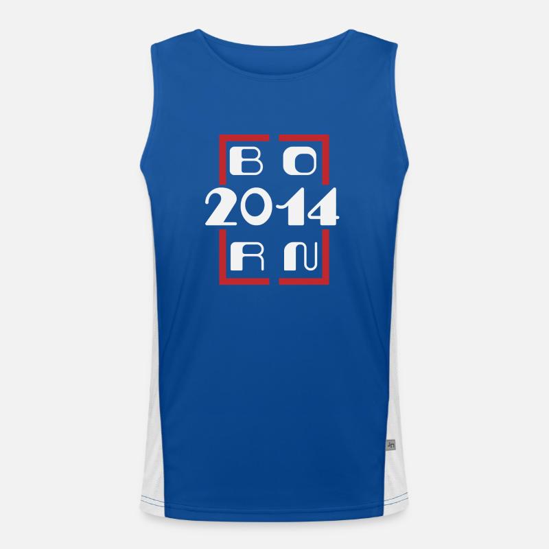 Born in 2014 - Anniversary 2014 Men's Functional Contrast Tank Top 