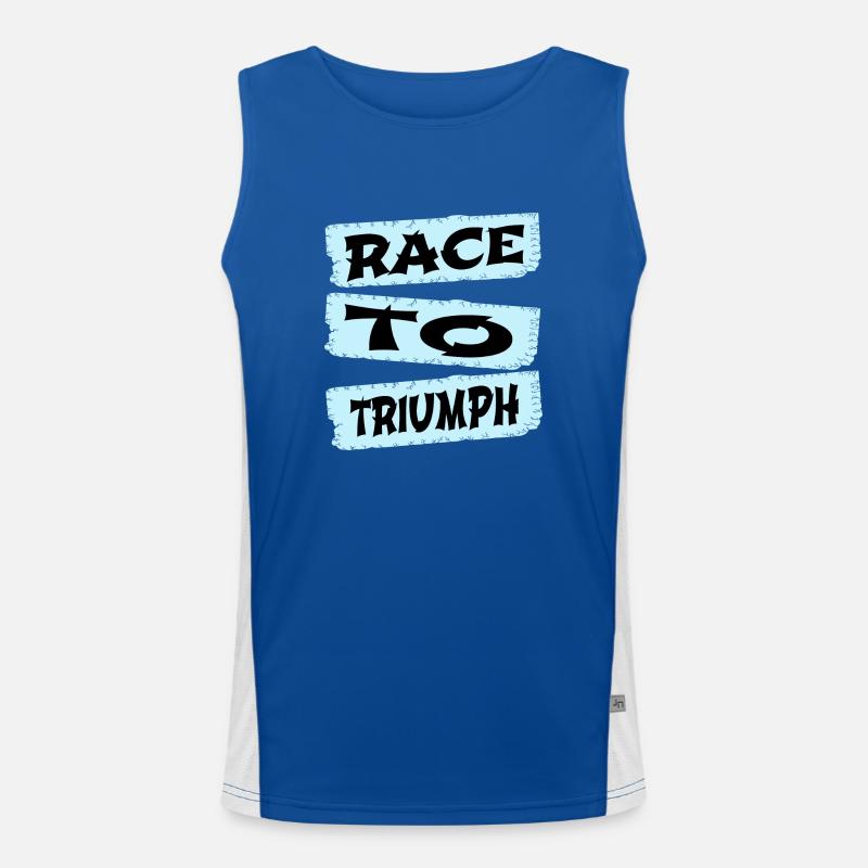 eagerness statement jokes present idea stakes race Men's Functional Contrast Tank Top 